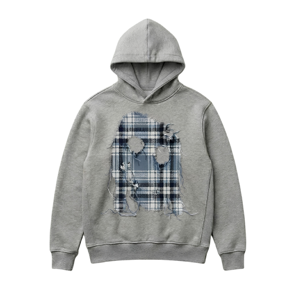 HOODIE CARREAUX — BLUE